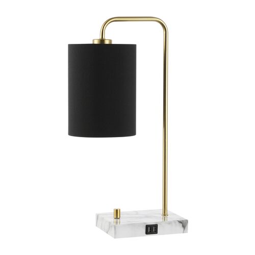 Starlet 20" Table Lamp W/ Usb, Black/Gold