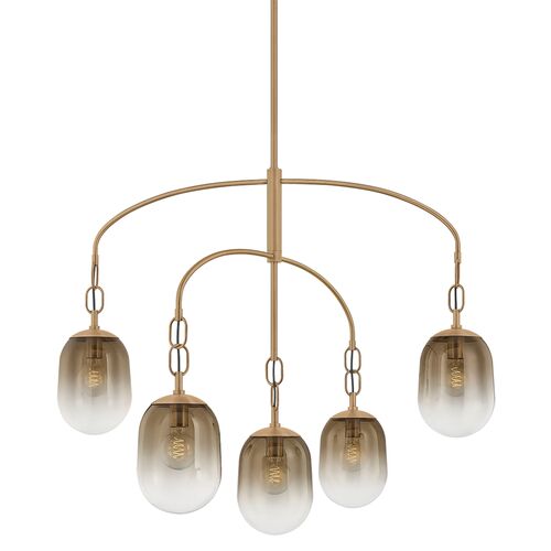 Harvey Steel Chandelier, Patina Brass Harvey Steel Chandelier, Patina Brass