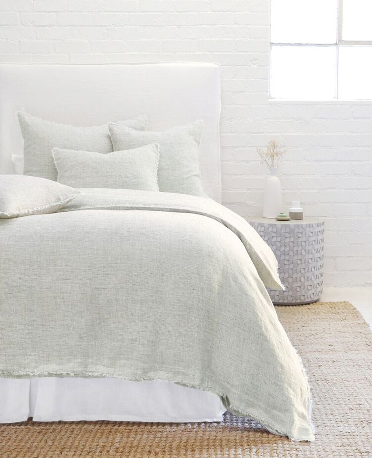 Made of linen crafted from sustainably sourced flax, the Logan Duvet Cover from Pom Pom at Home will only get softer and more pampering with time.
