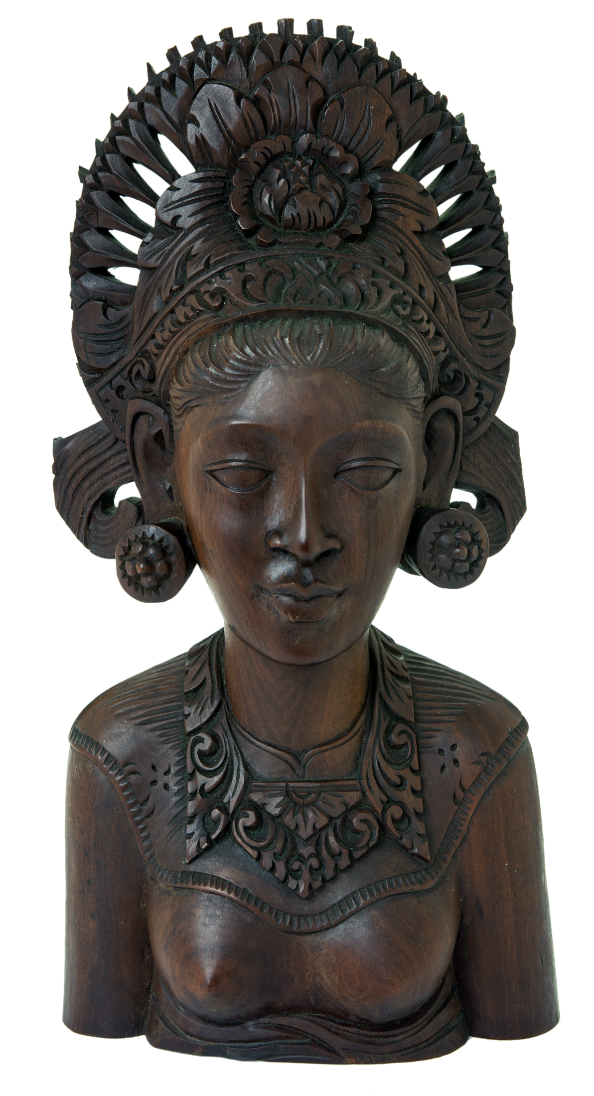 Indonesian Hand Carved Female Bust~P77665687