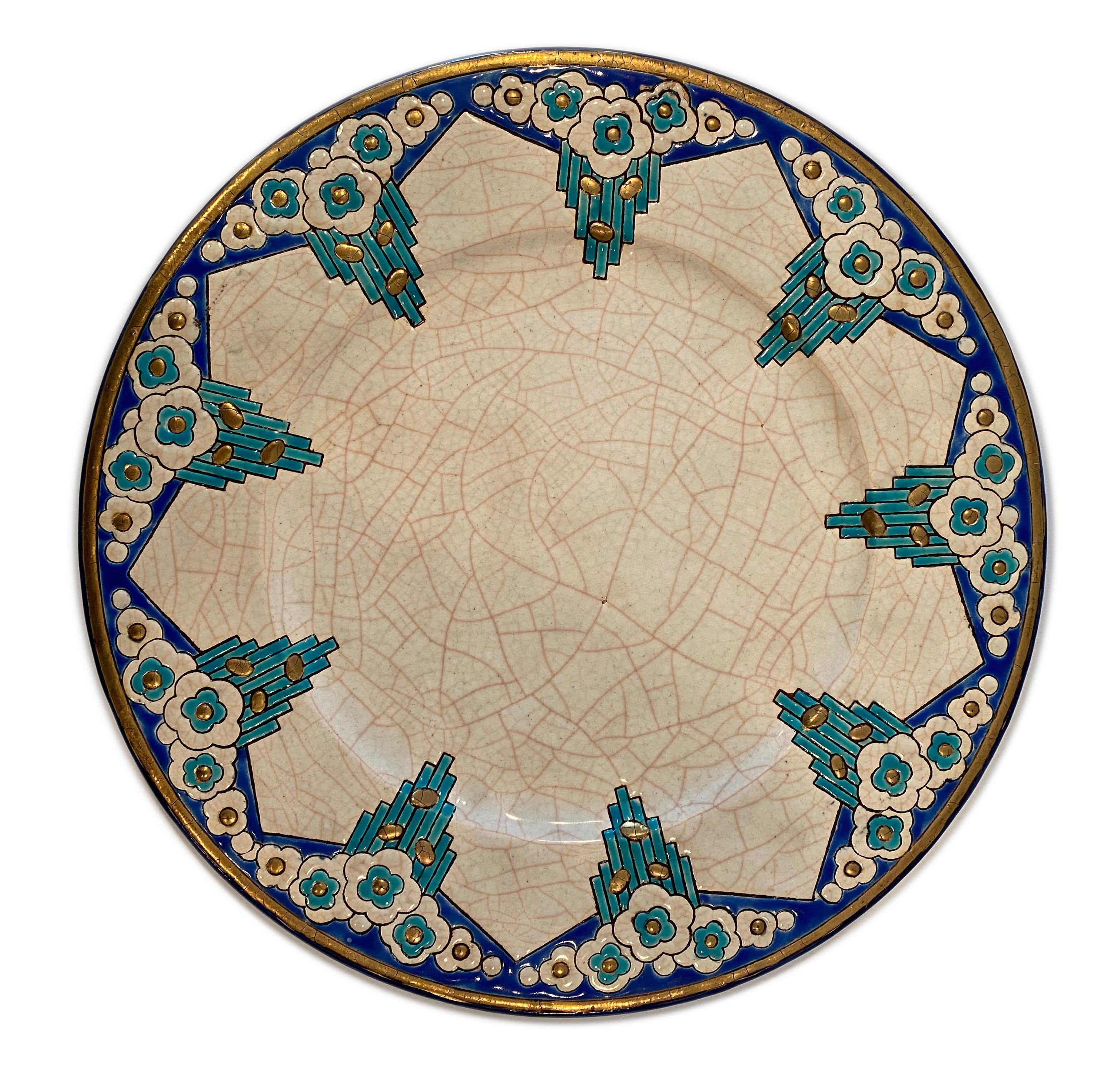 French Art Deco Faience Platter~P77610590