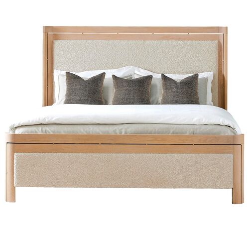 Paxton Upholstered Panel Bed, Ivory Paxton Upholstered Panel Bed, Ivory