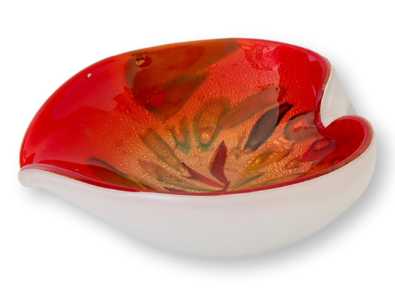 Italian Murano Glass Heart Dish~P77673201