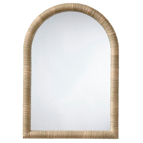 Hill Seagrass Arch Wall Mirror, Natural