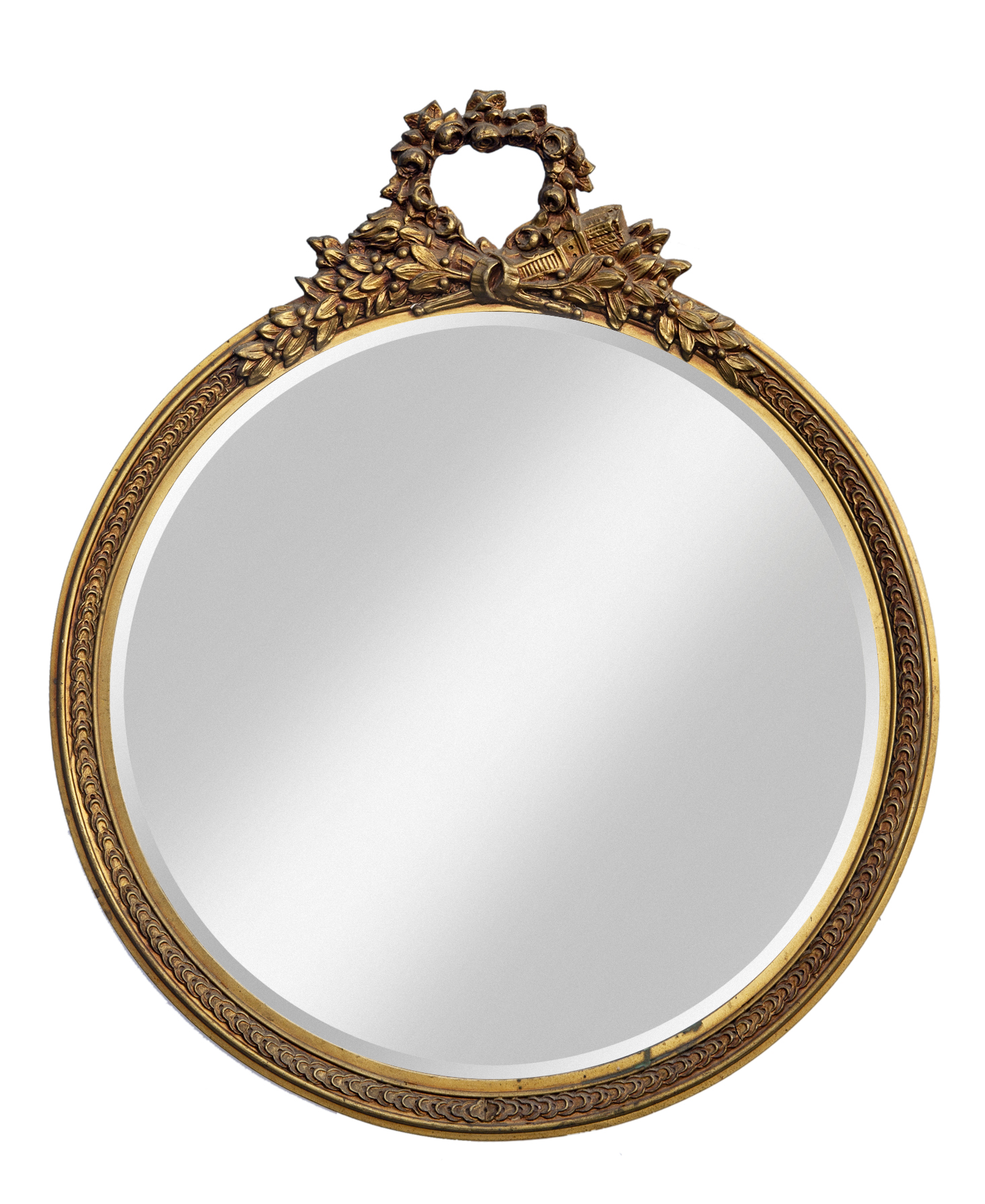 Round Gold Mirror Wreath Crown~P77665685