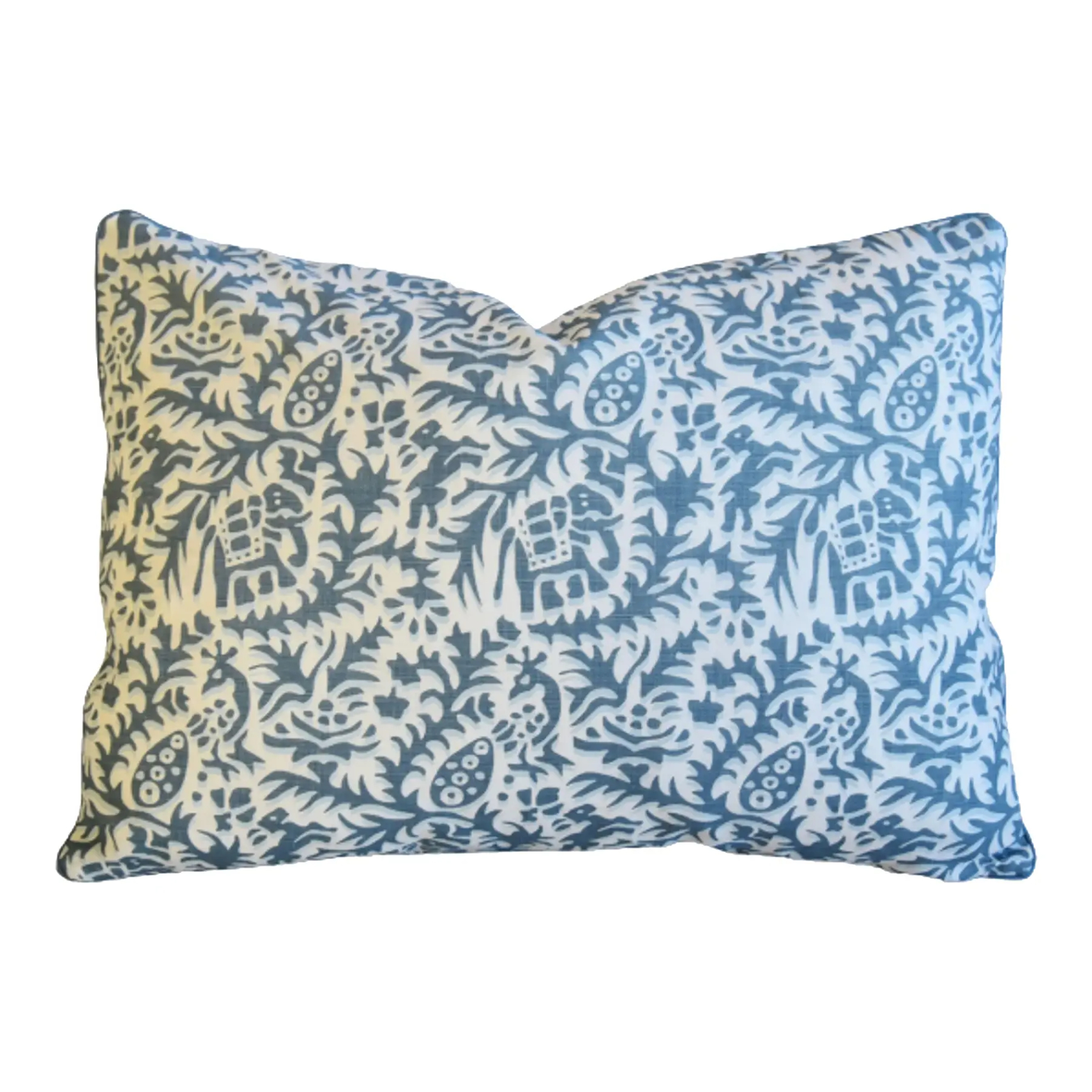 Andrew Martin Blue-Gray Jungle Pillow~P77754866