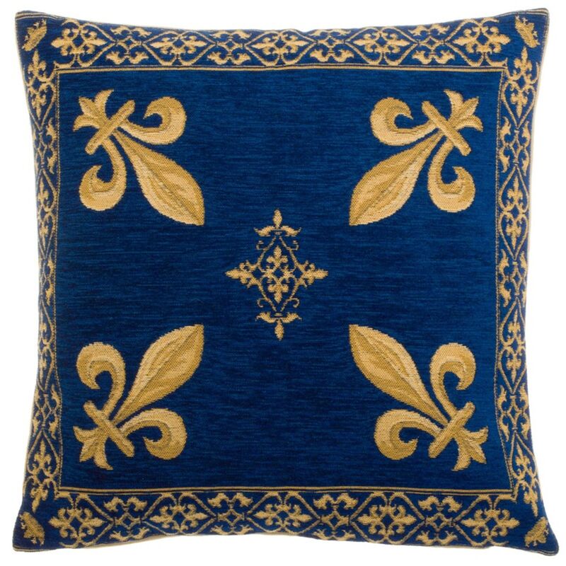 French Fleur De Lis Jacquard Pillow