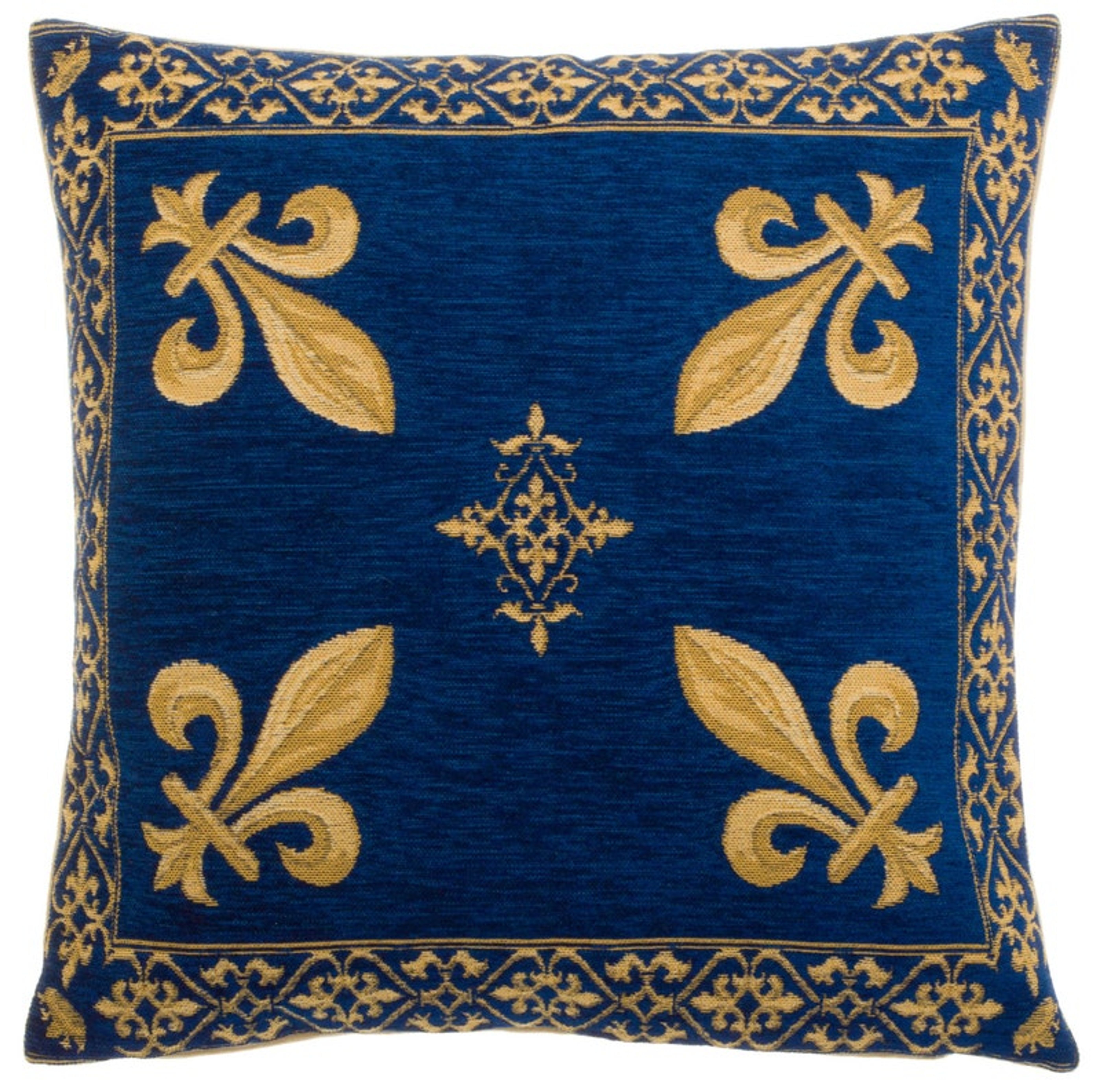 French Fleur De Lis Jacquard Pillow~P77641169