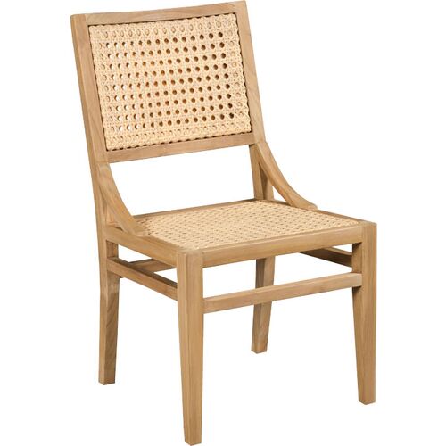 Quinn Outdoor Woven Dining Chair, Teak~P77654599