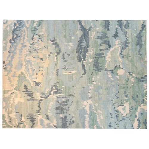 Cascade Rug, 10x14, Green/Blue