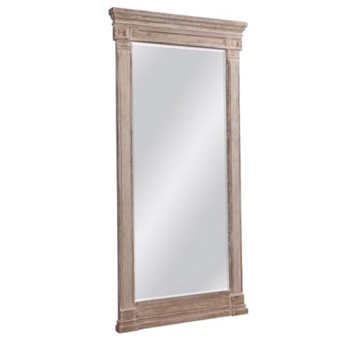 Kaitlyn Floor Mirror, Distressed Gray