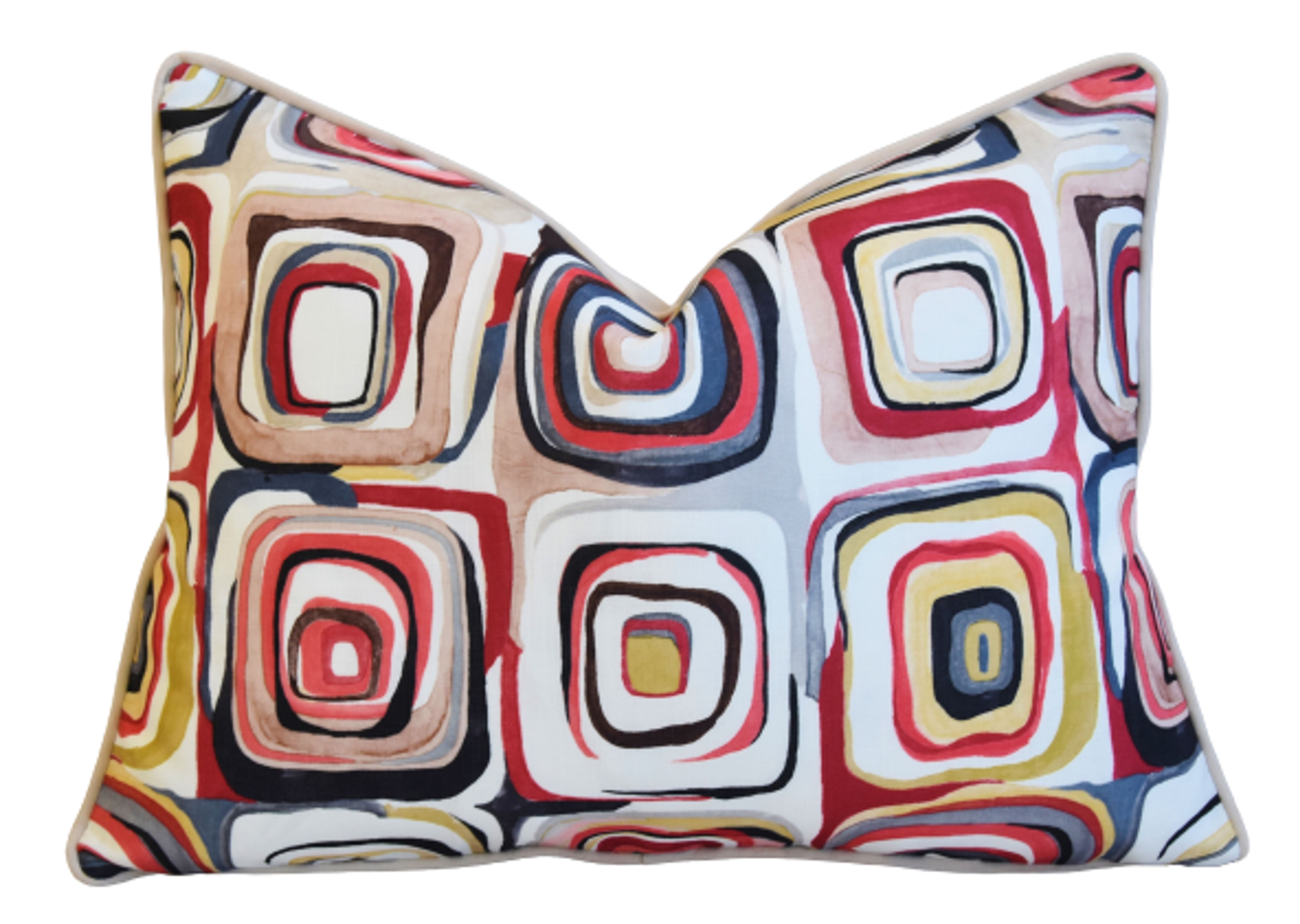 Contemporary Modern Geometric Pillow~P77625616