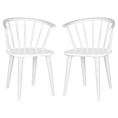S/2 Kathryn Side Chairs, White~P44879617