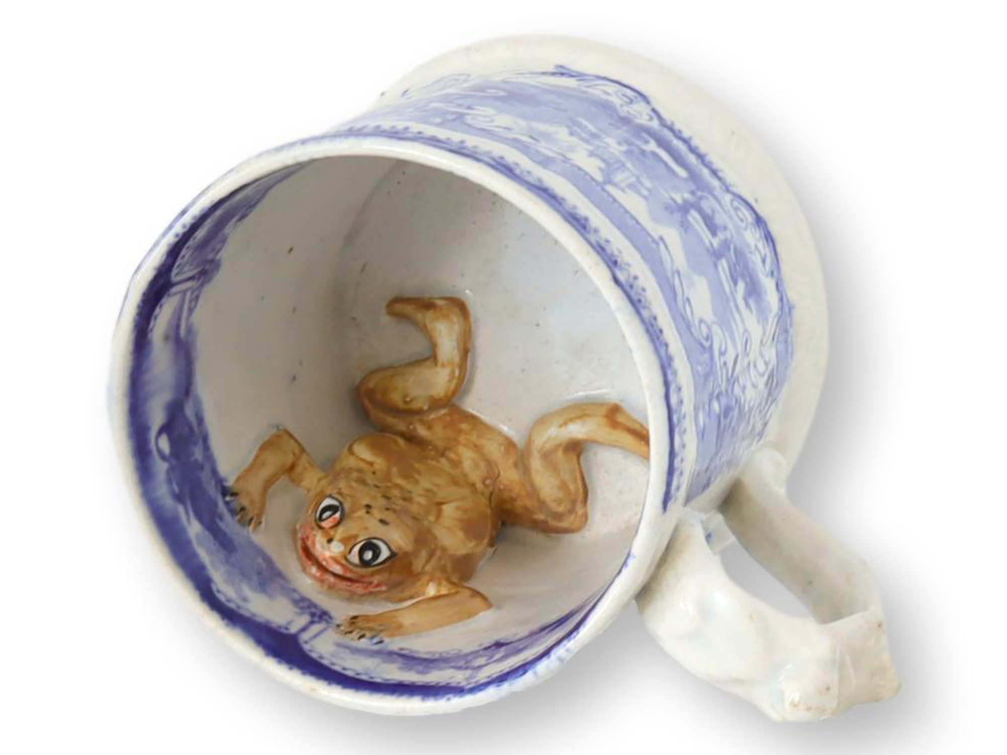 1840s English Transferware Frog Mug~P77673667