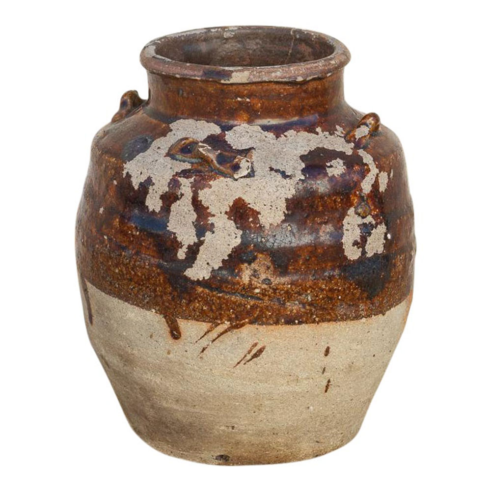 Aged Stoneware Burmese Food Jar~P77641178