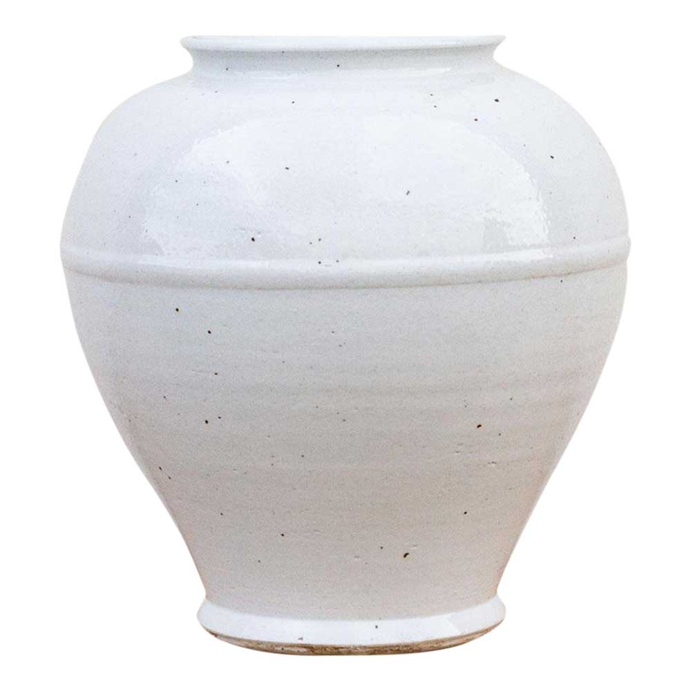 Tall Glazed White Baluster Jar~P77689367