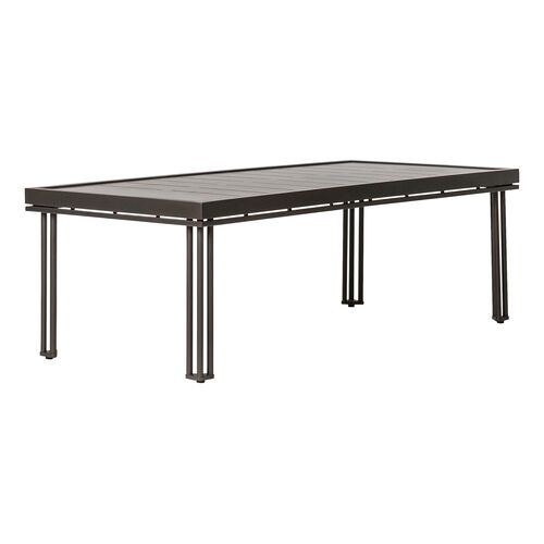 Santara Outdoor Aluminum Coffee Table, Smooth Charcoal Satin