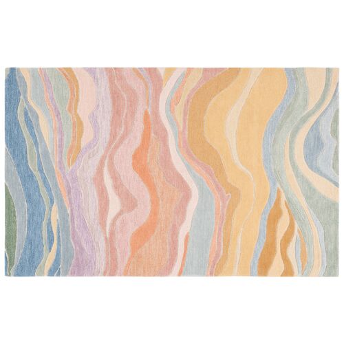 Macey Hand Tufted Rug, Blue/Blush Macey Hand Tufted Rug, Blue/Blush