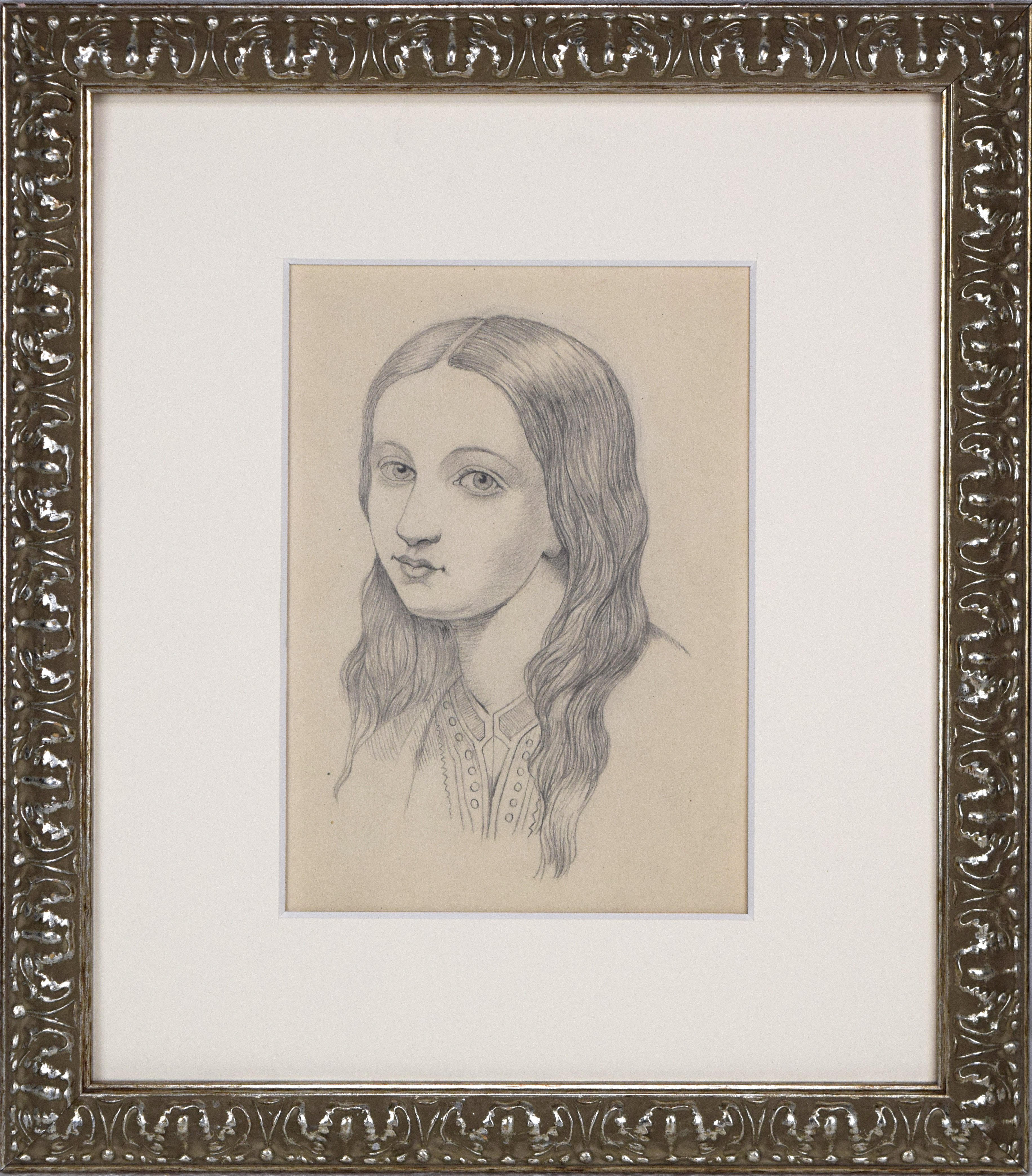 19th Century Graphite Portriat Drawing~P77598198