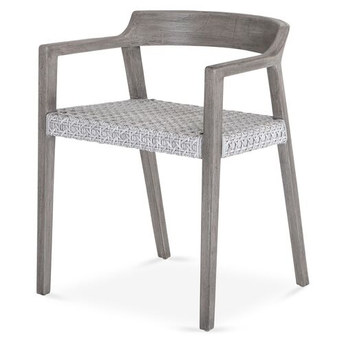 Nina Outdoor Dining Chair, Weathered Gray~P77592995