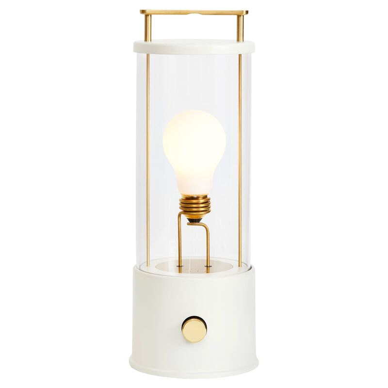 Muse Portable Outdoor Lantern, Candlenut White