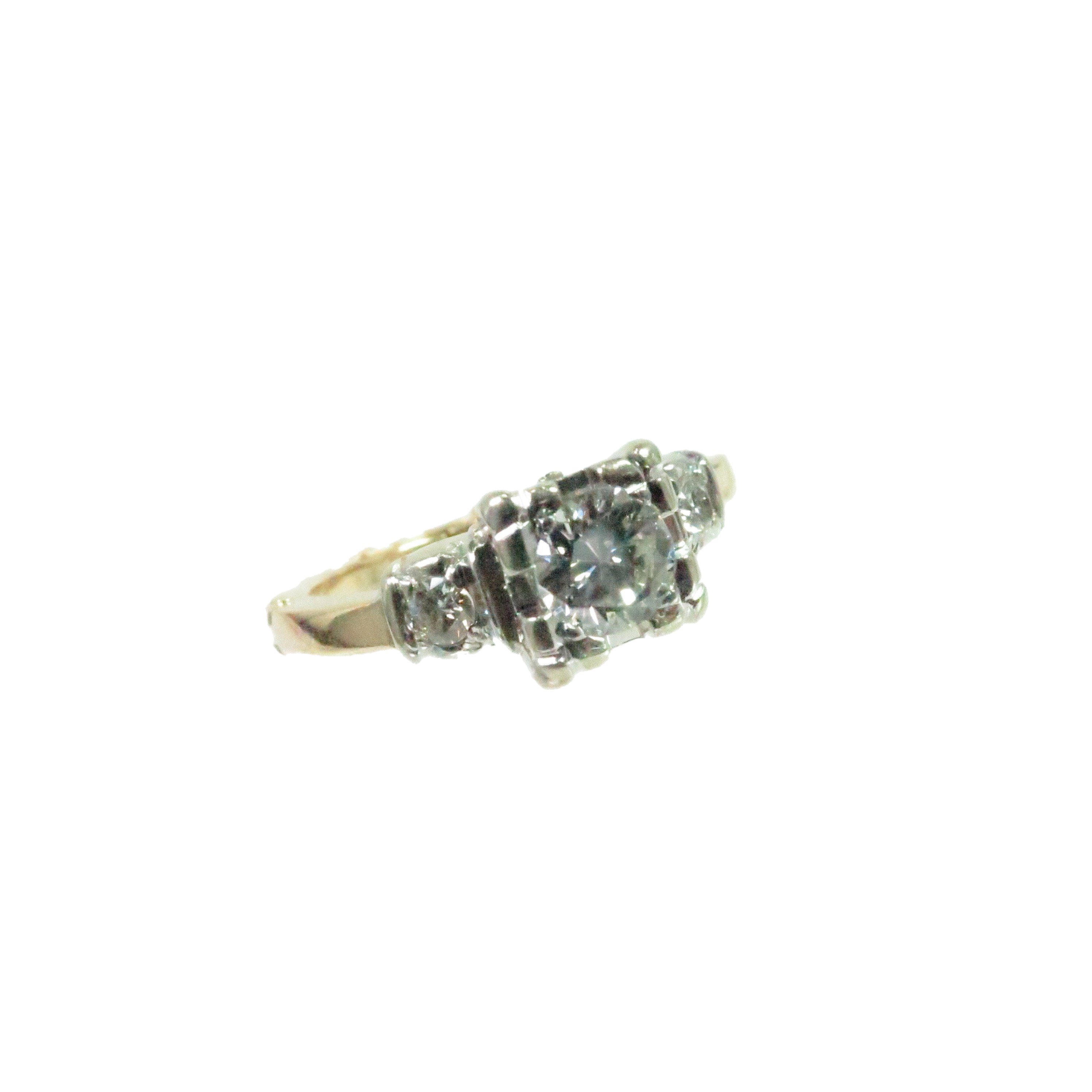 1920s Diamond Solitaire 14k Ring~P77643511
