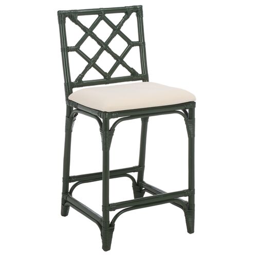 Adrien Rattan Counter Stool with Cushion Adrien Rattan Counter Stool with Cushion