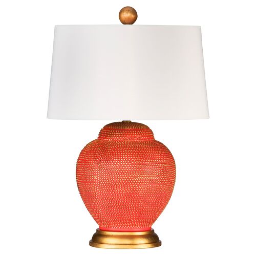 Katrina Table Lamp, Orange/Gold Leaf~P76115552