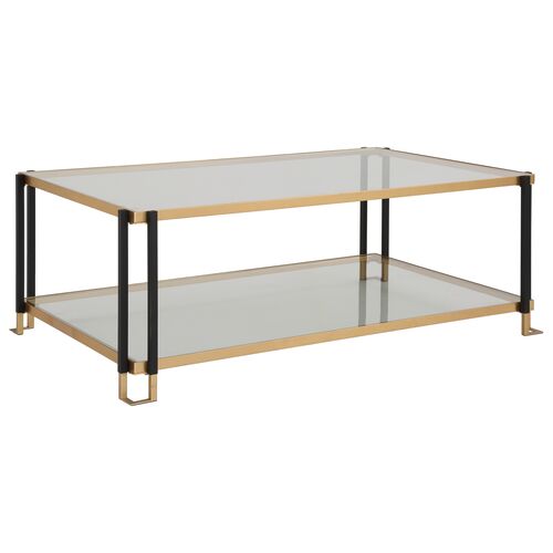August Coffee Table, Black/Gold