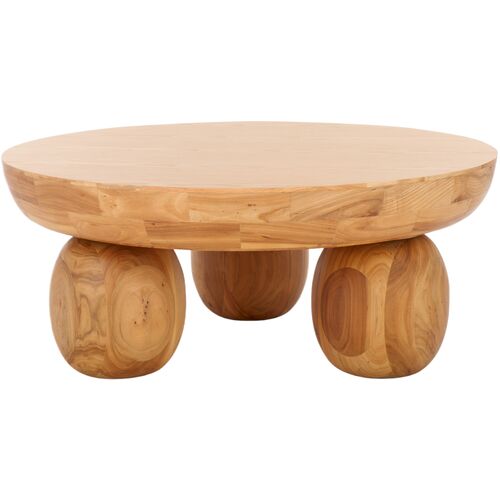 Ivelen 38" Round Elm Sculptural Coffee Table Ivelen 38" Round Elm Sculptural Coffee Table
