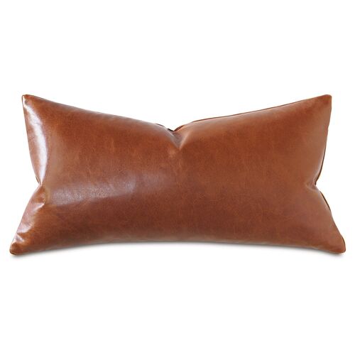 Marni 11x21 Leather Lumbar Pillow, Cognac~P77634430