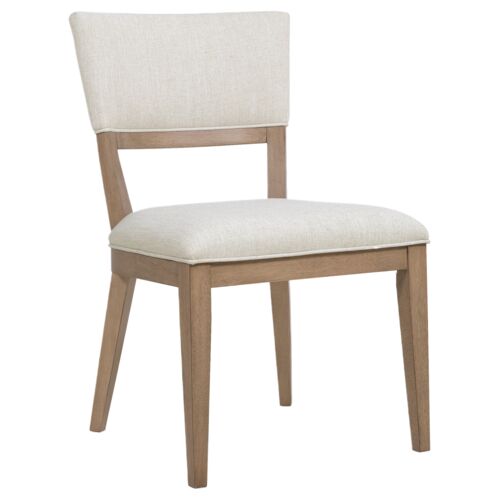 Sonnet Upholstered Linen Dining Side Chair, Wren/Savile Oatmeal Sonnet Upholstered Linen Dining Side Chair, Wren/Savile Oatmeal