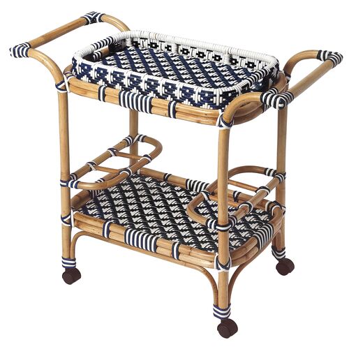 Cara Rattan Bar Cart