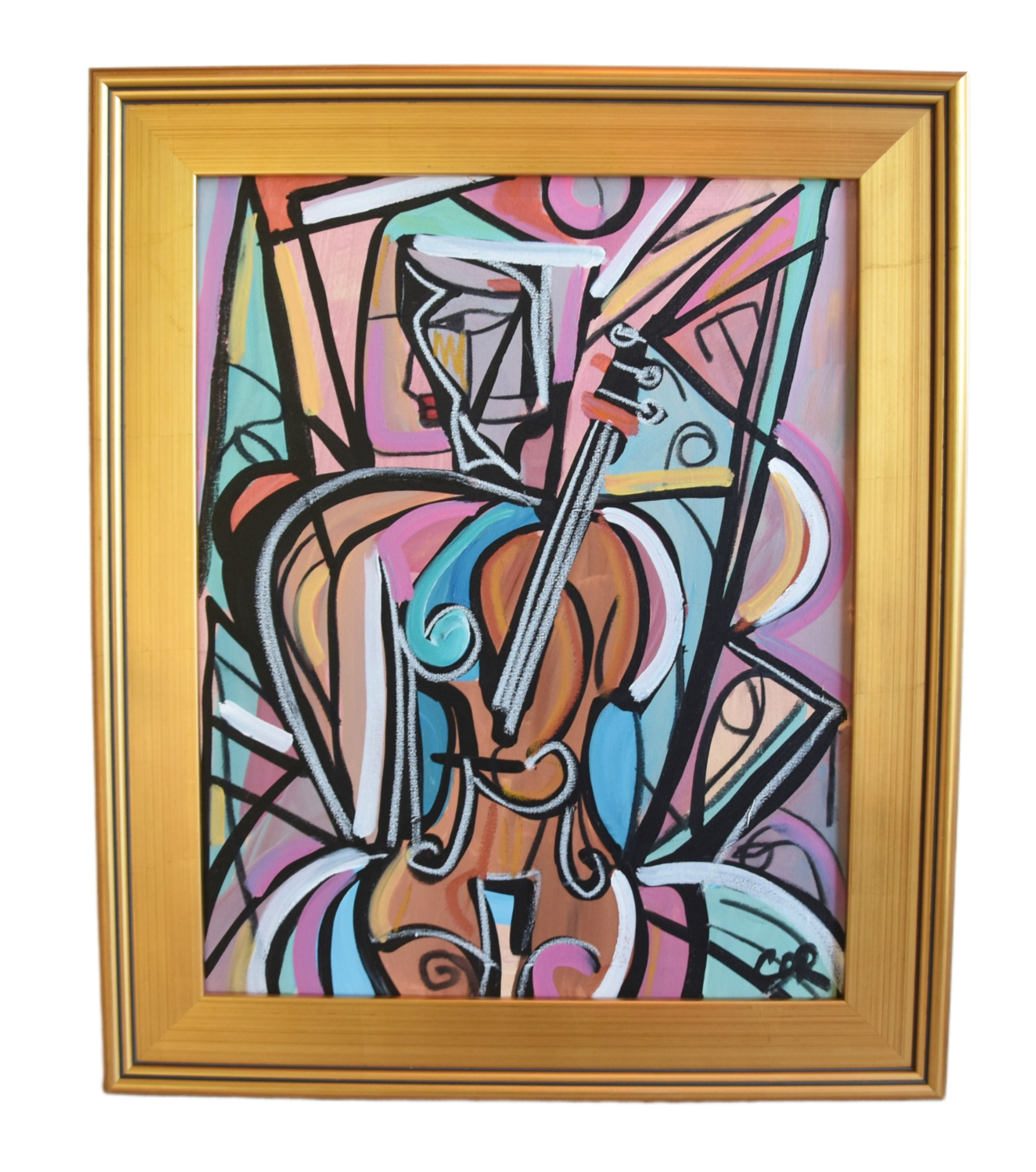 Contemporary Modern Cubism Oil Painting~P77681927