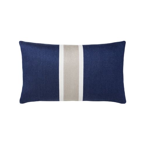 Mar Stripe Lumbar Pillow, Blue Mar Stripe Lumbar Pillow, Blue