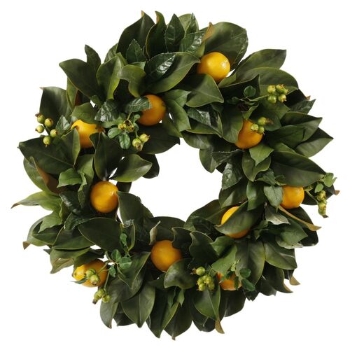 24" Lemon Wreath~P75343292