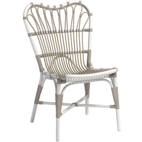 Margret Outdoor Dining Chair, White