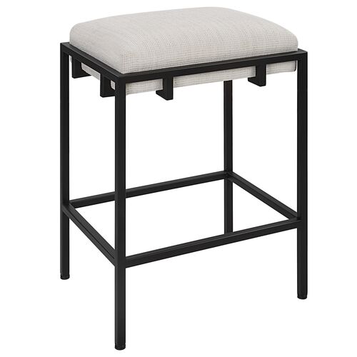 Isandro Counter Stool, Black/White Isandro Counter Stool, Black/White