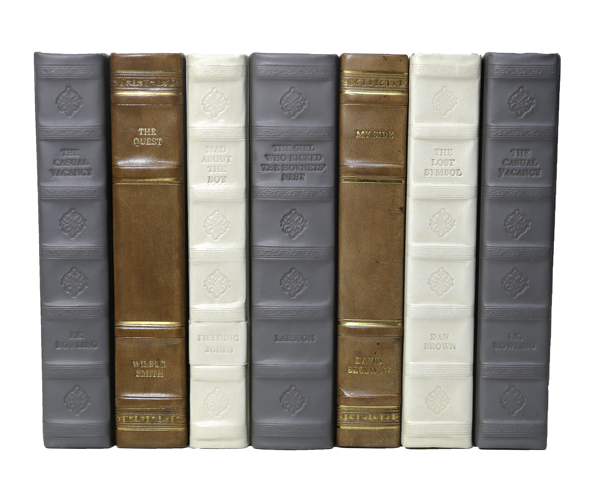 1-Foot Neutral Mix Leather Book Bundle