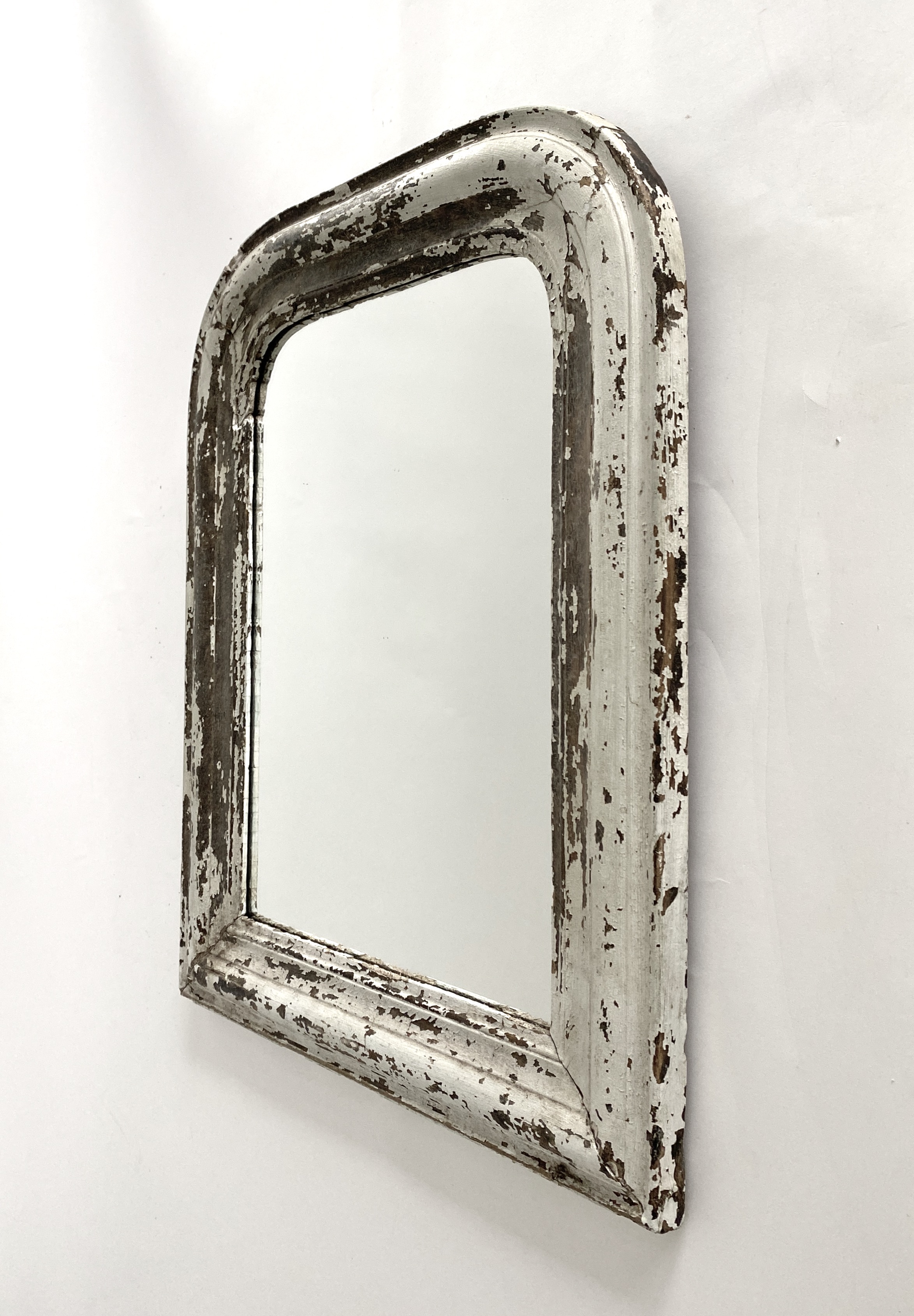1800s French Chippy Paint Louis Philippe Mirror