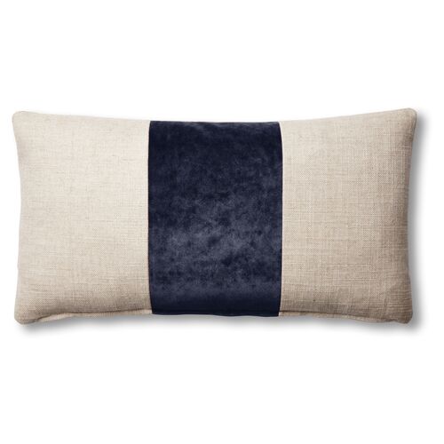 Blakely 12x23 Lumbar Pillow, Natural/Navy~P77551960