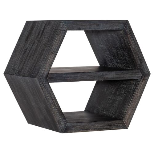 Commerce & Market Honeycomb End Table, Black