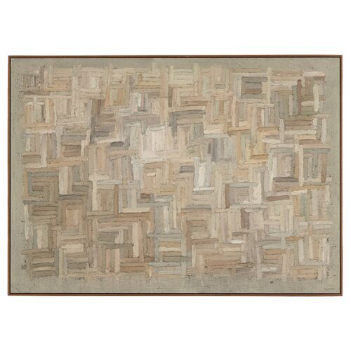 Into The New No. 3 Painting by Tyler Guinn, Walnut Frame Into The New No. 3 Painting by Tyler Guinn, Walnut Frame