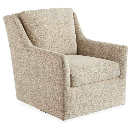 Eckford Swivel Chair, Ivory/Gray~P77416106