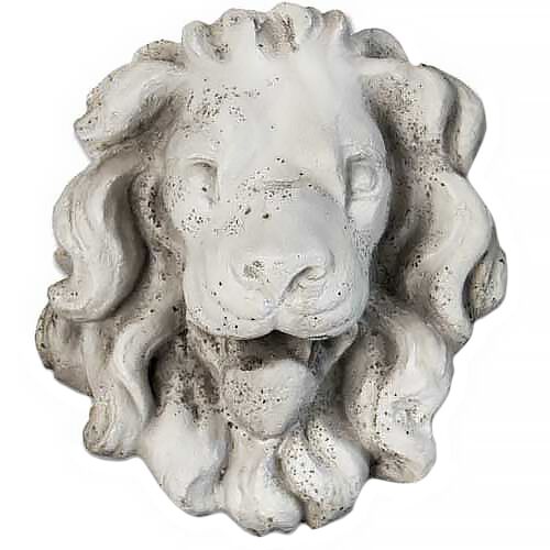 11" Lion Royal Wall Mask, Cathedral White