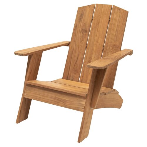 Hagen Teak Adirondack Outdoor Chair, Natural~P77649415