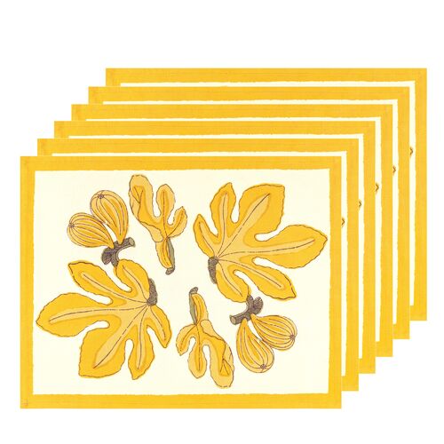 Fig Placemats, Set of 6 Fig Placemats, Set of 6