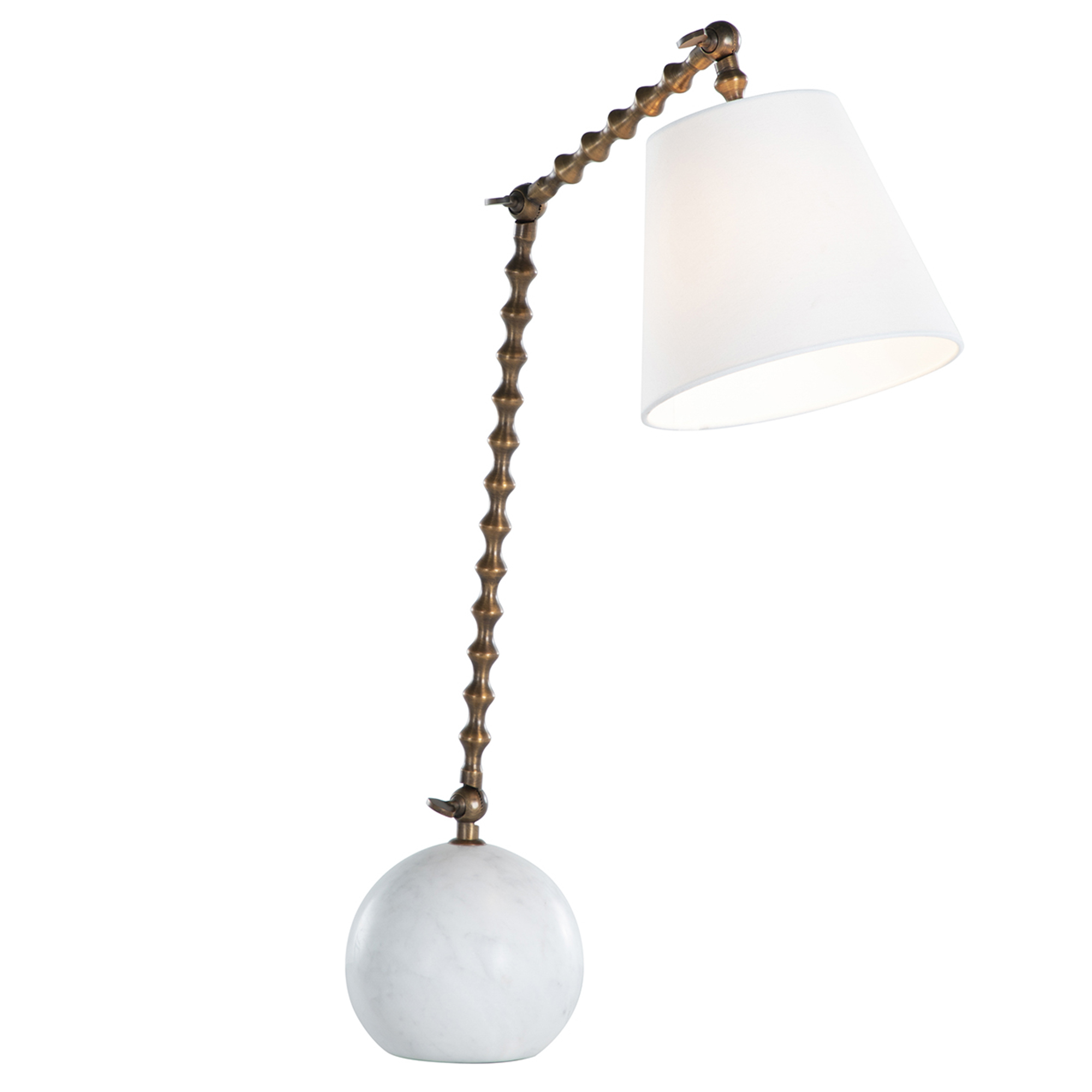 Nadine Alabaster Base Task Lamp, Ivory/Brass
