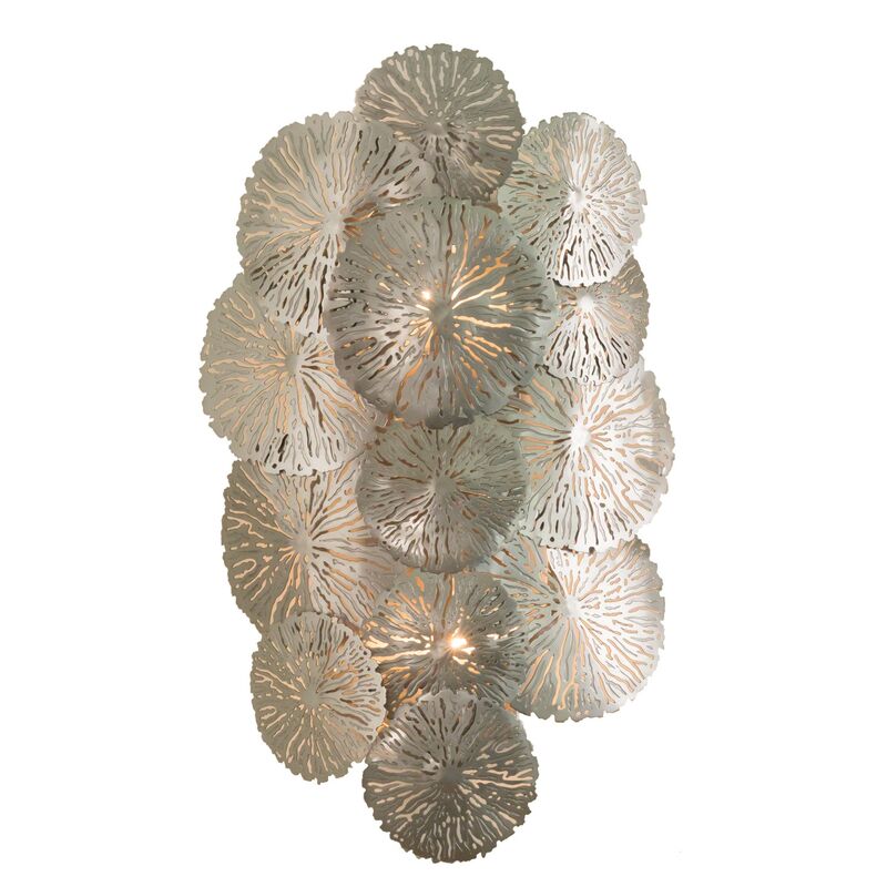 Lily Pad Wall Sconce, Antiqued Nickel