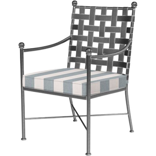 Isla Outdoor Iron Basket Weave Dining Armchair Isla Outdoor Iron Basket Weave Dining Armchair